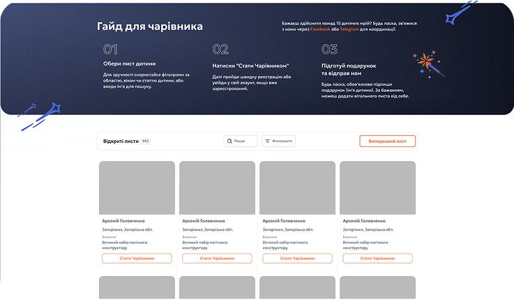 Фоновий зображення етапу вибору листів чарівниками
